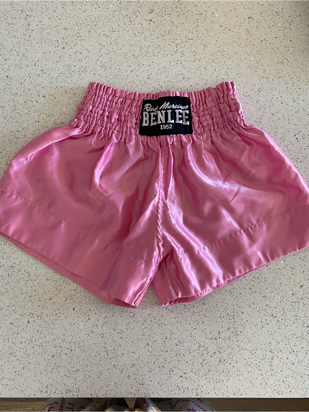 Benlee 1952 boxing Women's Pink Satin Athletic Shorts